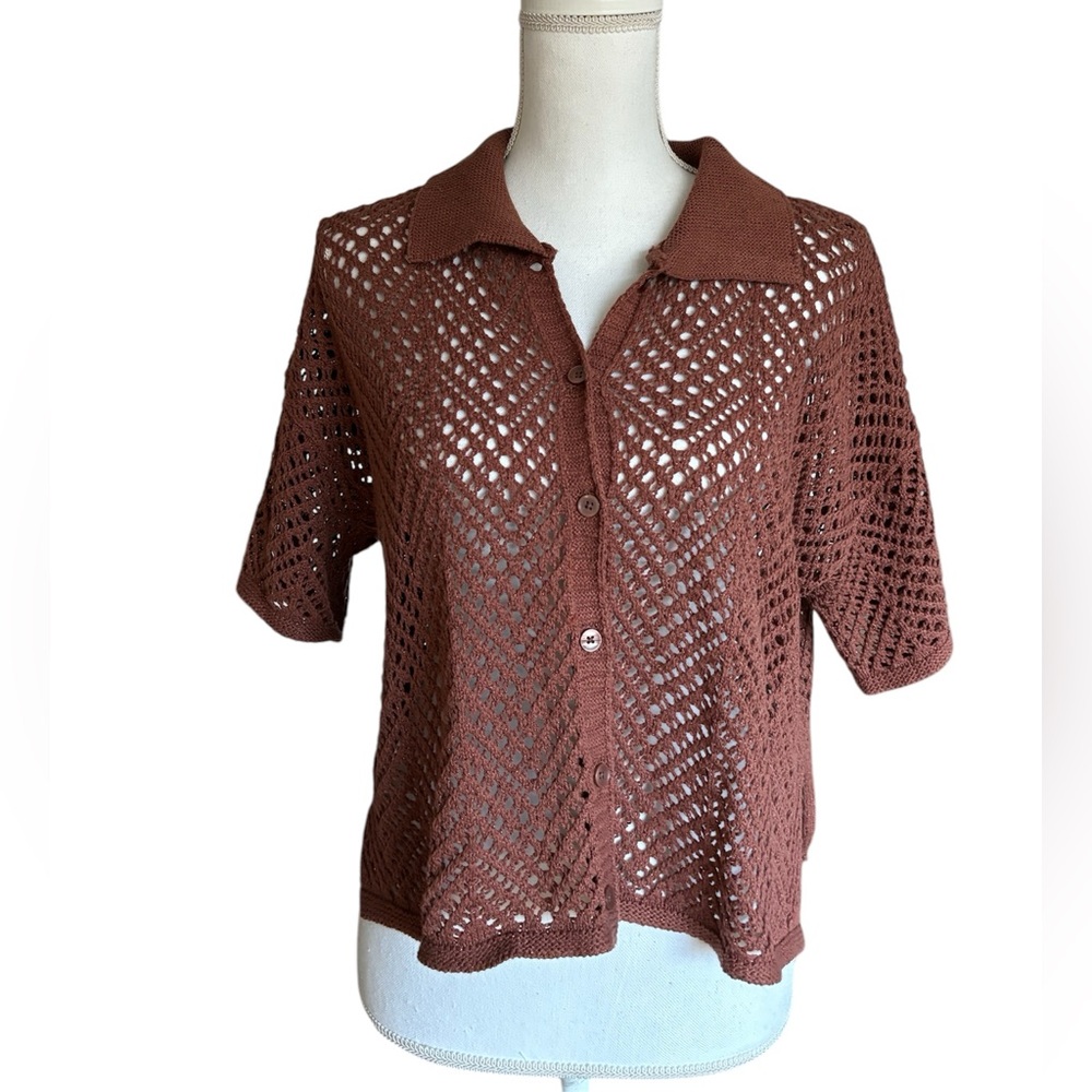Wild Fable short sleeve crochet top